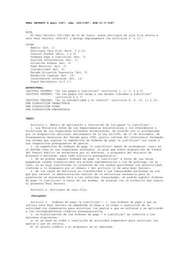 Real Decreto 640/1987, de 8 mayo, que - Intervención General de la ...