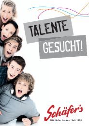 Ausbildungs-Flyer - Schäfer's Brot- und Kuchen-Spezialitäten GmbH