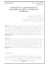 o processo de transposição de linguagem na obra o pagador de ...