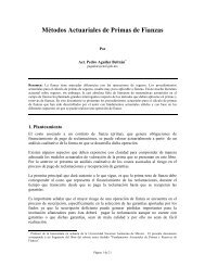 Fundamentos Actuariales de Primas de fianzas - Asociación ...