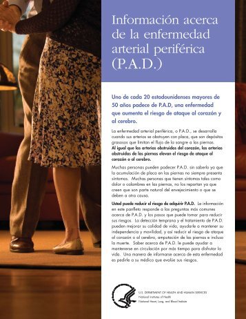 Información acerca de la enfermedad arterial periférica (P.A.D.) - pdf