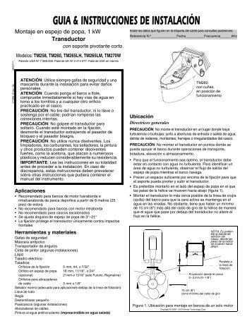 instrucciones de instalación guia - Airmar Technology Corporation