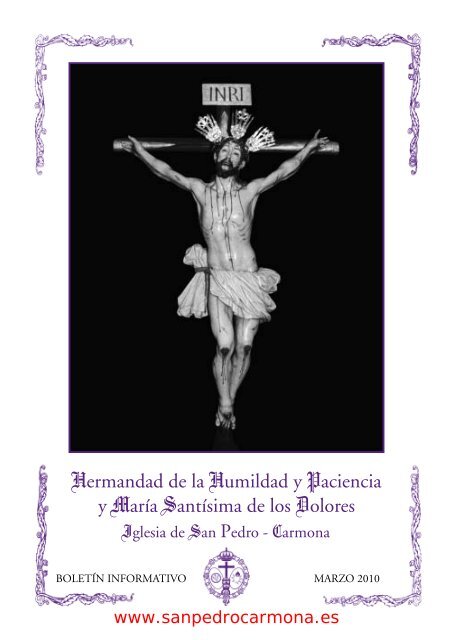 Boletín de Cuaresma 2010 - Hermandad de la ... - Iglesia san Pedro