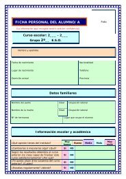 FICHA PERSONAL DEL ALUMNO/A