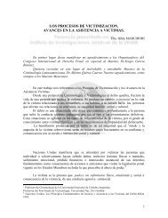 Los procesos de victimización. Avances en la asistencia a víctimas