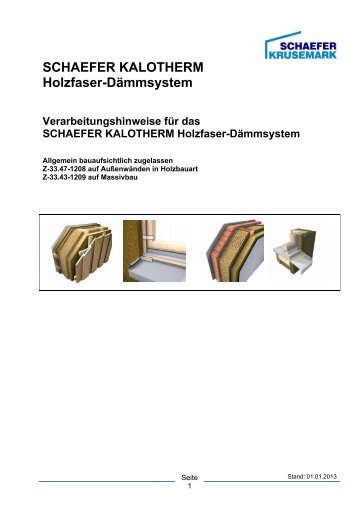 SCHAEFER KALOTHERM Holzfaser-Dämmsystem