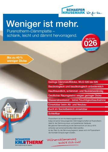 Weniger ist mehr. - SCHAEFER KRUSEMARK