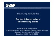 Buried infrastructure in shrinking cities - Schader-Stiftung