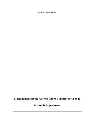 El neopaganismo de António Mora y su interpretación en la ...