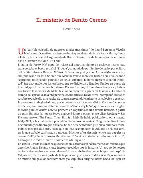 Benito Cereno - Lom Ediciones