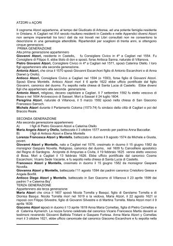 atzori - Associazione Araldica Genealogica Nobiliare Della Sardegna