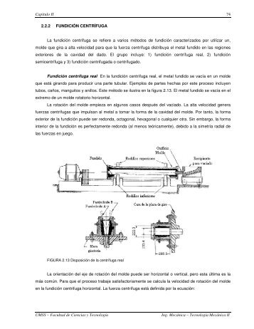 fundición centrífuga - Materias FCyT UMSS