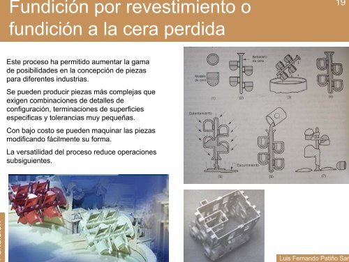 Fundición o conformado en estado líquido de metales