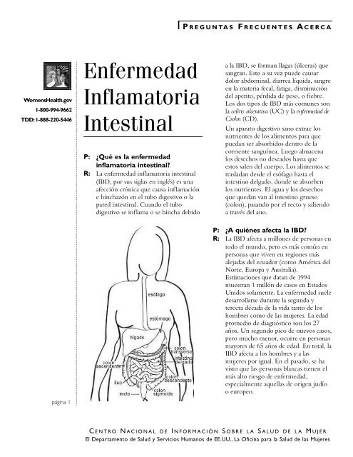 Enfermedad inflamatoria intestinal hoja de datos - WomensHealth.gov