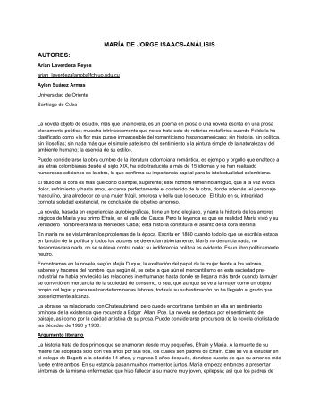 María de Jorge Isaacs: Análisis y Resumen