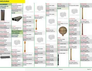 Catálogo Completo de Molduras - Tesoro en Maderas