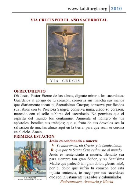 via crucis por los sacerdotes - La Liturgia