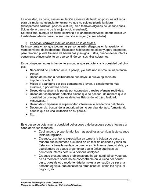 ASPECTOS PSICOLÓGICOS DE LA OBESIDAD - Nutrinfo.com