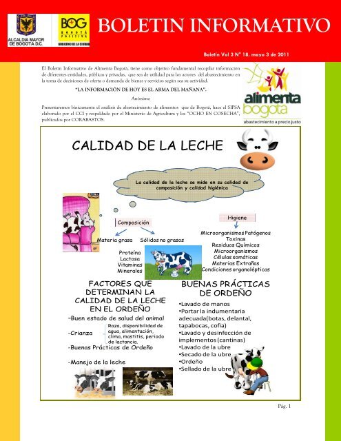 Boletin informativo Vol 3 Nº 18 (mayo 3-2011). - Alimenta Bogotá