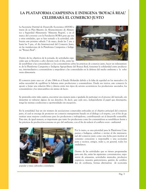 Boletin informativo Vol 3 Nº 18 (mayo 3-2011). - Alimenta Bogotá