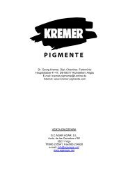 Katalog Kremer Pigmente, Französisch