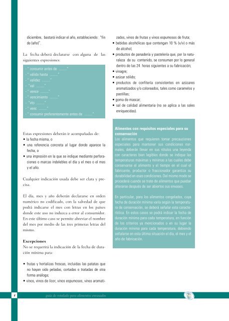 guía de rotulado para alimentos envasados - Alimentos Argentinos