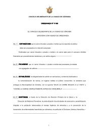 Ordenanza Nº 11166 - Municipalidad de Córdoba