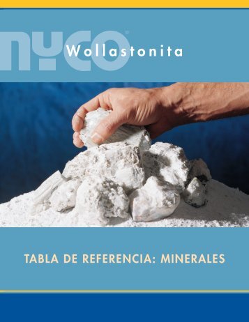 Tabla de Referencia de Minerales | Minerales NYCO | IN-462-10-1