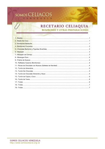 RECETARIO CELIAQUIA - Fundación Celiaca de Venezuela