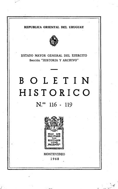 079 Boletín Histórico Nº 116 - 119 - año 1968.pdf - Ejército Nacional