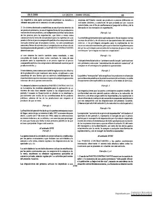 Gaceta - Diario Oficial de Nicaragua - No. 93 del 18 de mayo 2000