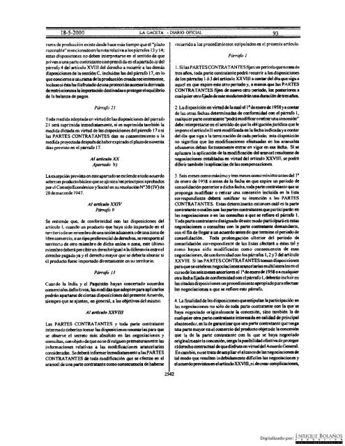 Gaceta - Diario Oficial de Nicaragua - No. 93 del 18 de mayo 2000