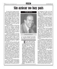 Sin azúcar no hay país - LIBRE Semanario y diario digital on-line