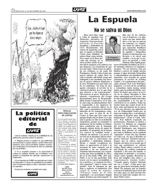 Sin azúcar no hay país - LIBRE Semanario y diario digital on-line