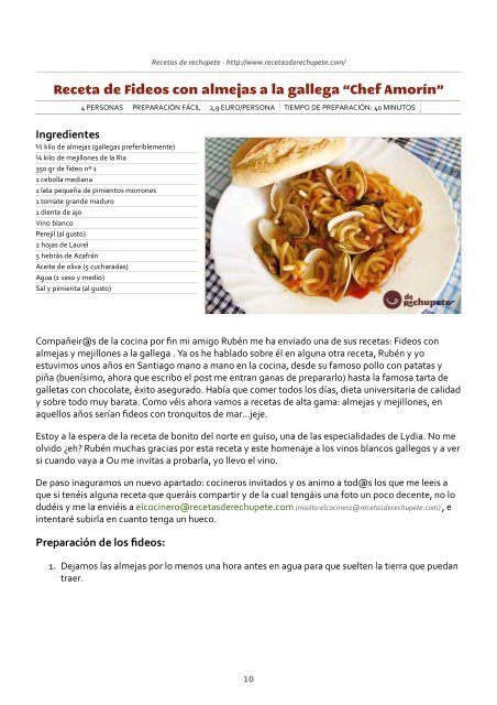 Recetario de Cocina Gallega - Recetas de rechupete