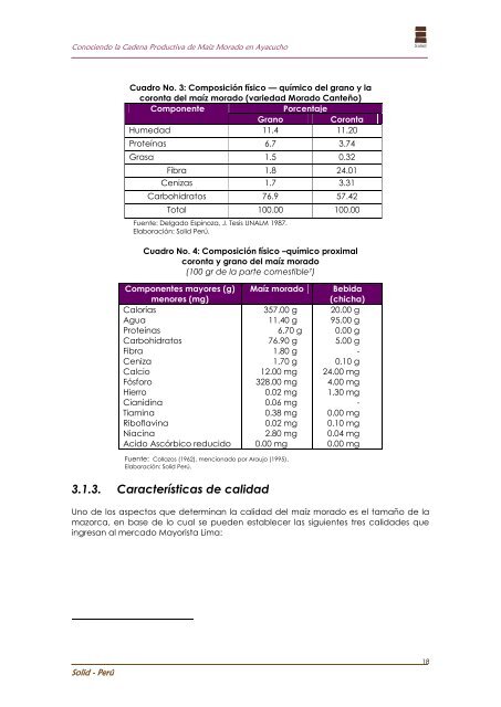 Conociendo la Cadena Productiva de Maíz Morado en ... - Solid Perú