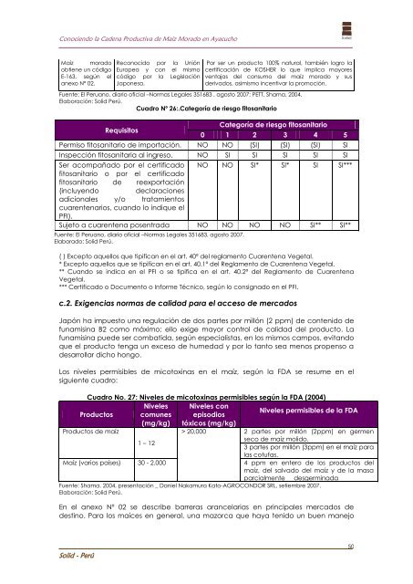 Conociendo la Cadena Productiva de Maíz Morado en ... - Solid Perú