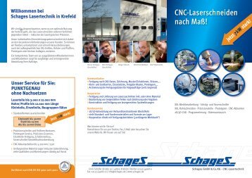 CNC-Laserschneiden nach Maß! - Schages CNC-Lasertechnik