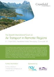 Air Transport in Remoter Regions - Cranfield University