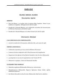 IGLESIA. BIZKAIA. ELEIZEA Documentos. Agiriak - Diócesis de Bilbao