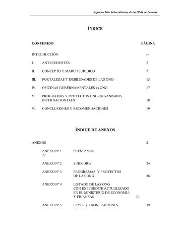 ONGs en Panamá - Territorios Centroamericanos