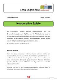 Schulungsmodul Kooperative Spiele