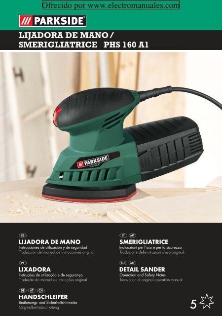 Image of Parkside PHS 160 A1 direct website