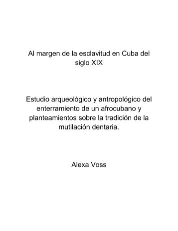Al margen de la esclavitud en Cuba del siglo XIX Estudio ...