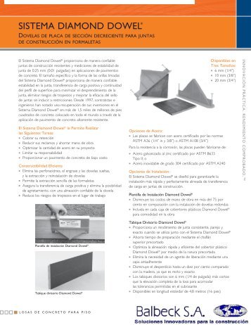 SiSTEma DiamonD DowEl® - Balbeck CR