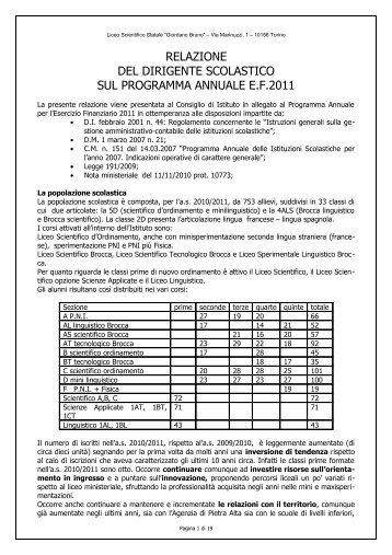 Programmaannuale2011_Relazione.pdf - Liceo Scientifico ...