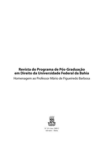 REVISTA 19.indd - UFBA - Direito - Universidade Federal da Bahia