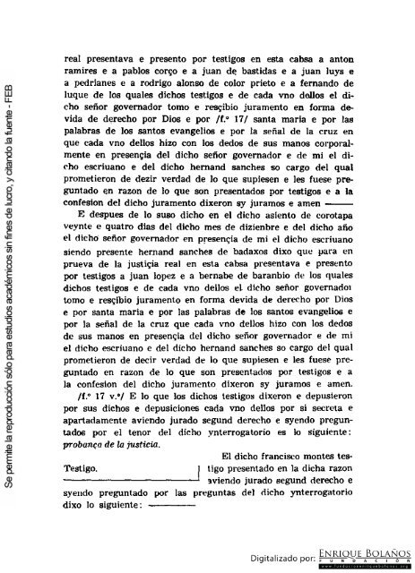 Juicio promovido por Rodrigo de Contreras contra Hernán Sánchez ...