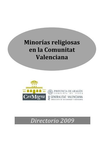 Directorio 2009 Minorías religiosas en la Comunitat ... - CeiMigra