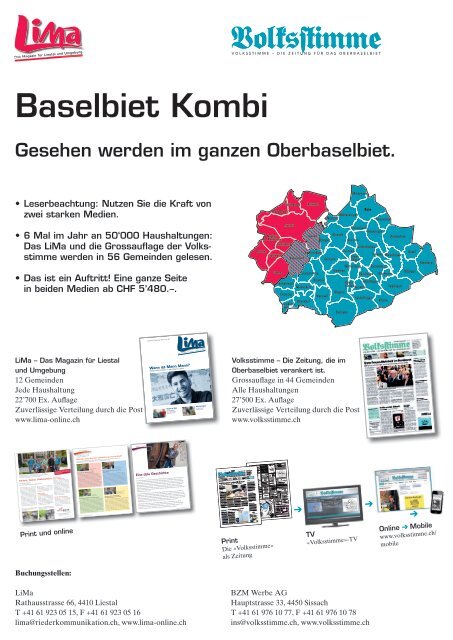 Mediadaten Baselbiet Kombi 2013 - Rieder Kommunikation